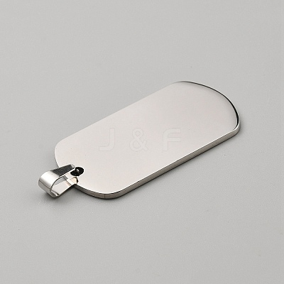 201 Stainless Steel Mirror Polished Finish Stamping Blank Tag Pendants STAS-WH0043-30P-1