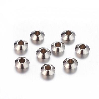 Tarnish Resistant 201 Stainless Steel Bicone Spacer Beads STAS-Q174-01-1