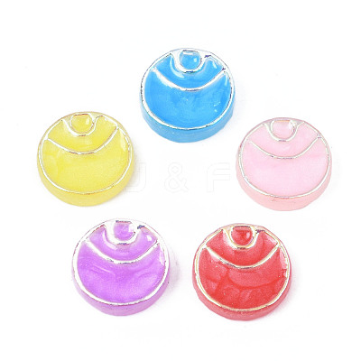 Electroplate Opaque Resin Cabochons CRES-S302-67-1