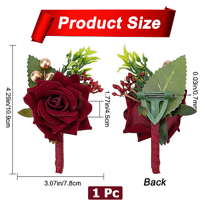 1Pc Silk Brooch AJEW-DJ0001-02-1