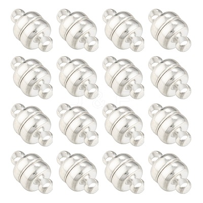 Brass Magnetic Clasps with Loops KK-H361-S-1