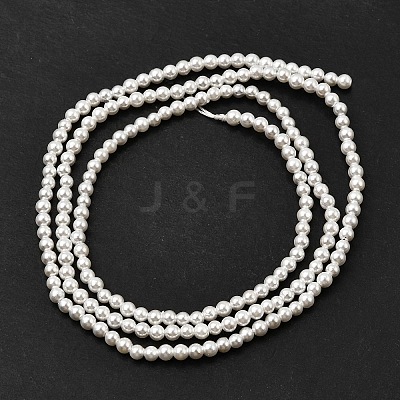 Electroplated Shell Pearl Beads Strands X-BSHE-K017-2mm-1