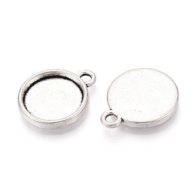 Tibetan Style Alloy Pendant Cabochon Settings PALLOY-N178-13AS-B-1