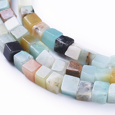 Natural Flower Amazonite Beads Strands G-D0020-06B-1