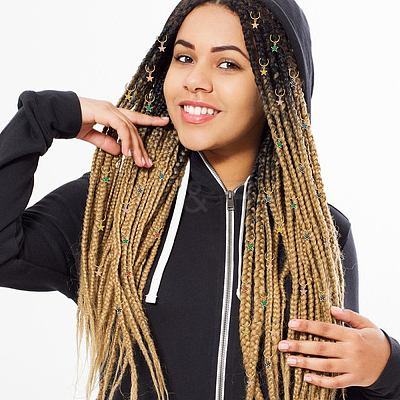 Alloy Enamel Dreadlocks Beads HJEW-AB00146-1