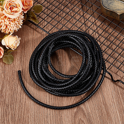 5M Braided Leather Cord with Core WL-BBC0001-01C-02-1