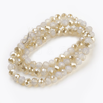 Electroplate Glass Beads Strands GLAA-K027-HR-A01-1