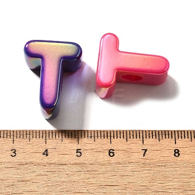 UV Plating Opaque Acrylic European Beads SACR-Z007-01T-1