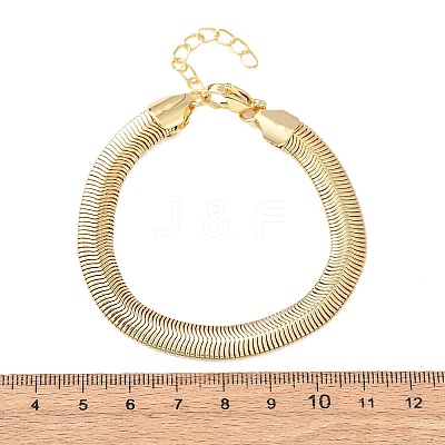Brass Snake Chain Bracelets for Women BJEW-C140-25G-1