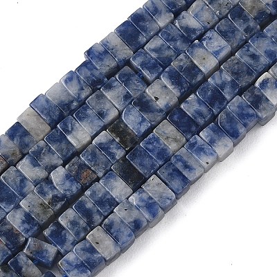 Natural Blue Spot Jasper Beads Strands G-A280-C06-01-1