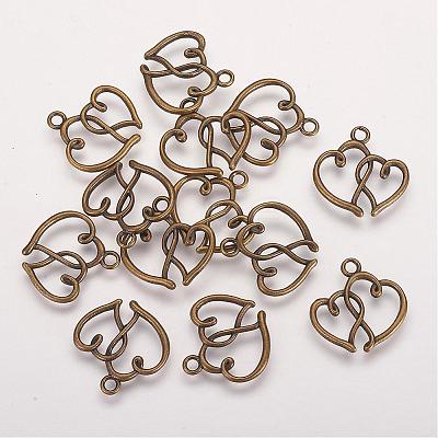 Tibetan Style Alloy Pendants TIBEP-21057-AB-NR-1
