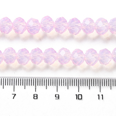 Baking Paint Transparent Glass Beads Strands X-DGLA-A034-J8MM-D09-1