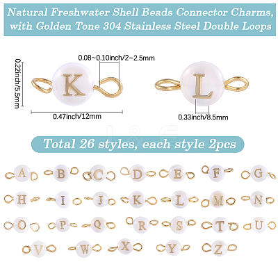2 Bags Natural Freshwater Shell Beads Connector Charms FIND-SC0021-02-1