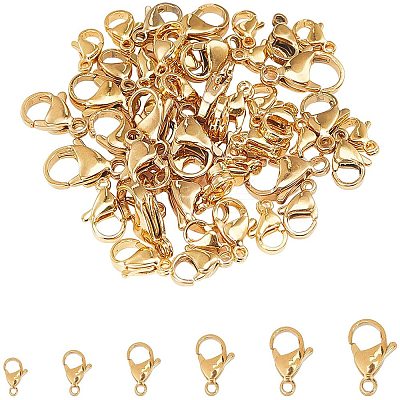 304 Stainless Steel Lobster Claw Clasps STAS-UN0004-27G-1