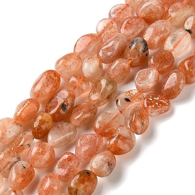 Natural Sunstone Beads Strands G-L608-A04-02-1