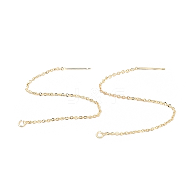 Rack Plating Brass Stud Earring Findings LS-KK-E081-01G-1