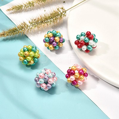 Round Woven Beads HY-JF-4MM-M2-1