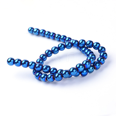 Non-magnetic Synthetic Hematite Beads Strands X-G-S096-8mm-7-1