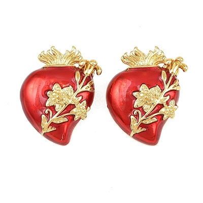 Brass Enamel Pendants KK-CBACBC6-02B-G-1