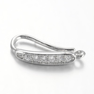 Eco-Friendly Rack Plating Brass Cubic Zirconia Earring Hooks KK-I606-29P-02-NR-1