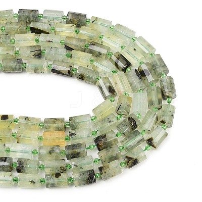 Natural Prehnite Beads Strands G-G453-E03-10x14mm-1