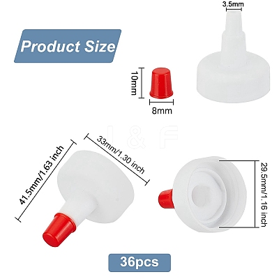 Plastic Bottle Spout Cap with Red Sealer Tip LS-FIND-WH0191-09-1