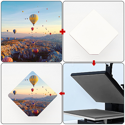 MDF Board Heat Transfer Blanks Photo Frame DIY-WH0204-74-1
