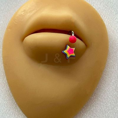 316L Surgical Stainless Steel with Acrylic Lip Rings FS-WG019E1-09-1