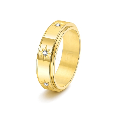 Rotatable Stainless Steel Finger Ring PW-WGC6D1D-28-1