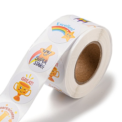 8 Styles Self-Adhesive Paper Cartoon Reward Stickers DIY-A049-01C-1