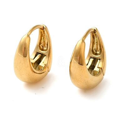 Real 18K Gold Plated 304 Stainless Stee Hoop Earrings EJEW-U009-02G-03-1
