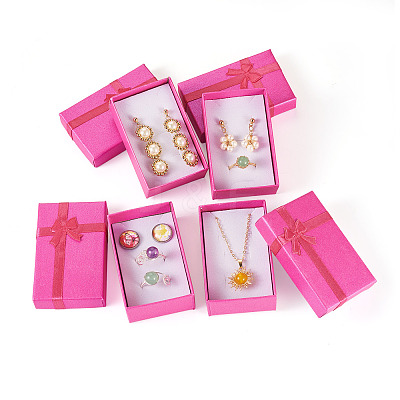 Cardboard Jewelry Storage Gift Boxes for Earrings Rings CON-TAC0004-14-1