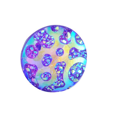 Druzy Resin Cabochons CRES-Q191-HA025-2-1