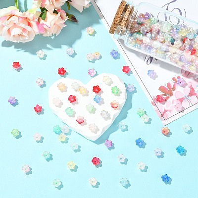 500Pcs ABS Plastic Bead Caps OACR-CJ0002-70-1