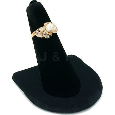Resin Flocking Ring Displays RDIS-WH0006-08-1