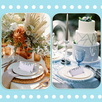 80Pcs Rectangle Paper Table Place Cards AJEW-TA0003-64B-1
