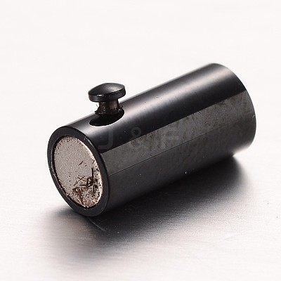 Column 304 Stainless Steel Locking Tube Magnetic Clasps X-STAS-I045-12-4mm-1