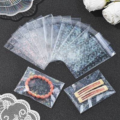 60Pcs 3 Styles Laser OPP Plastic Bags ABAG-YW0001-20-1