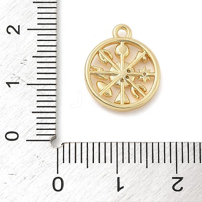 Brass Micro Pave Cubic Zirconia Pendants KK-I380-20G-1
