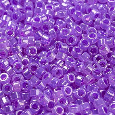 Electroplate Transparent Glass Seed Beads SEED-S042-16A-03-1