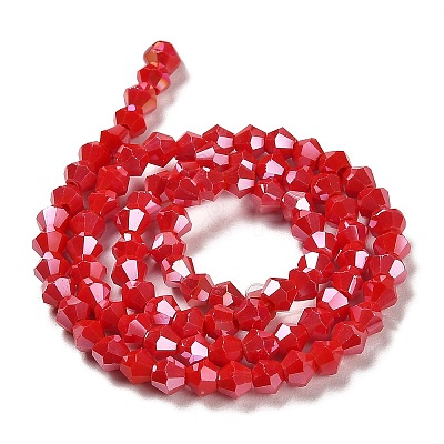 Opaque Solid Color Electroplate Glass Beads Strands X1-GLAA-F029-P4mm-A02-1