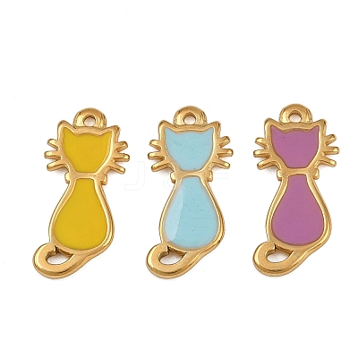 304 Stainless Steel Enamel Pendants STAS-G363-19G-01-1