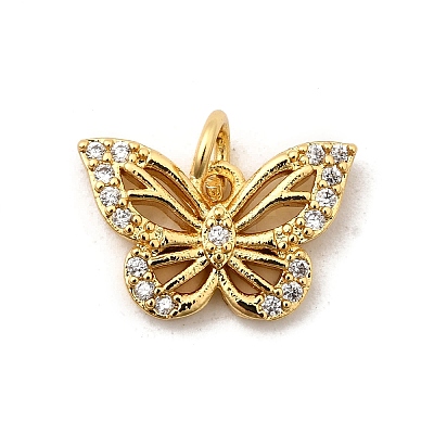 Brass Micro Pave Cubic Zirconia Pendants KK-I360-009G-03-1