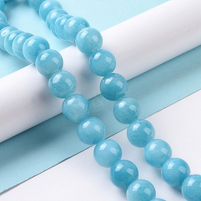 Natural Mashan Jade Round Beads Strands G-D263-12mm-XS20-1