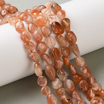 Natural Sunstone Beads Strands G-L608-A04-02-1