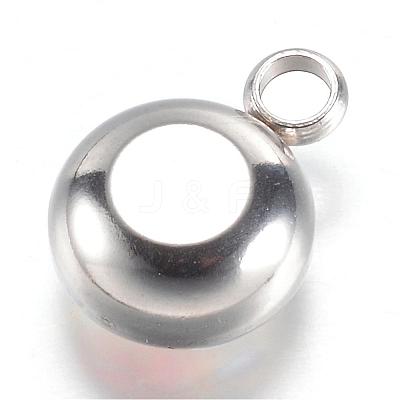 304 Stainless Steel Glass Rhinestone Charms STAS-G082-10-1