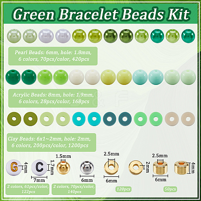 DIY ABS Plastic & Polymer Clay & CBB Beads Jewelry Making Finding Kits DIY-WH20010-20A-1