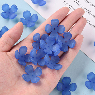 Frosted Acrylic Bead Caps MACR-S371-06A-751-1