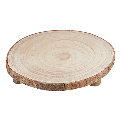 Round Wood Flower Pot Shelf AJEW-WH0709-031A-1