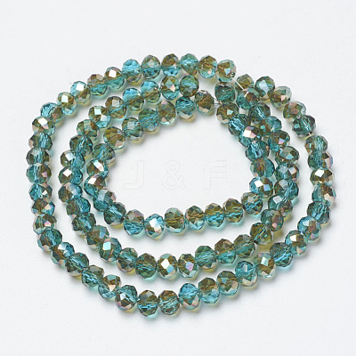 Electroplate Glass Beads Strands EGLA-A034-T6mm-J06-1